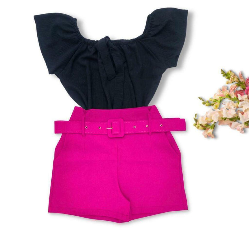 Conjunto Plus Size Blusa Short Roupas Femininas GG 0062