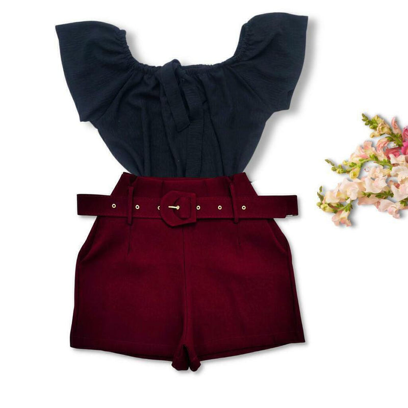 Conjunto Plus Size Blusa Short Roupas Femininas GG 0062