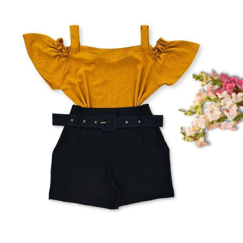 Conjunto Plus Size Blusa Short Roupas Femininas GG 0062