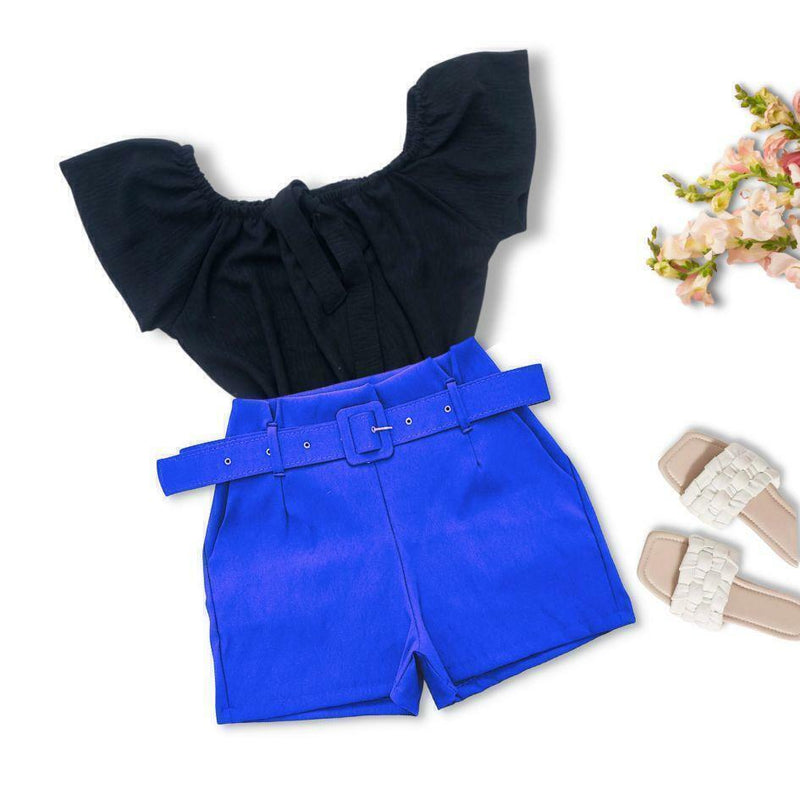 Conjunto Plus Size Blusa Short Roupas Femininas GG 0062