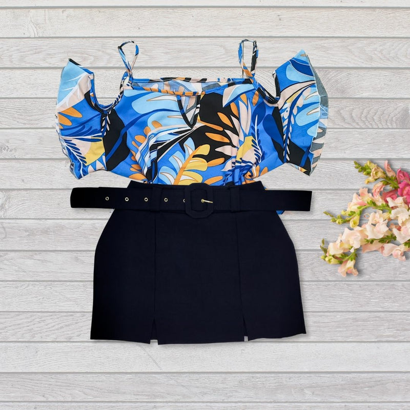 Conjunto Plus Size Blusa Short Roupas Femininas GG 0062