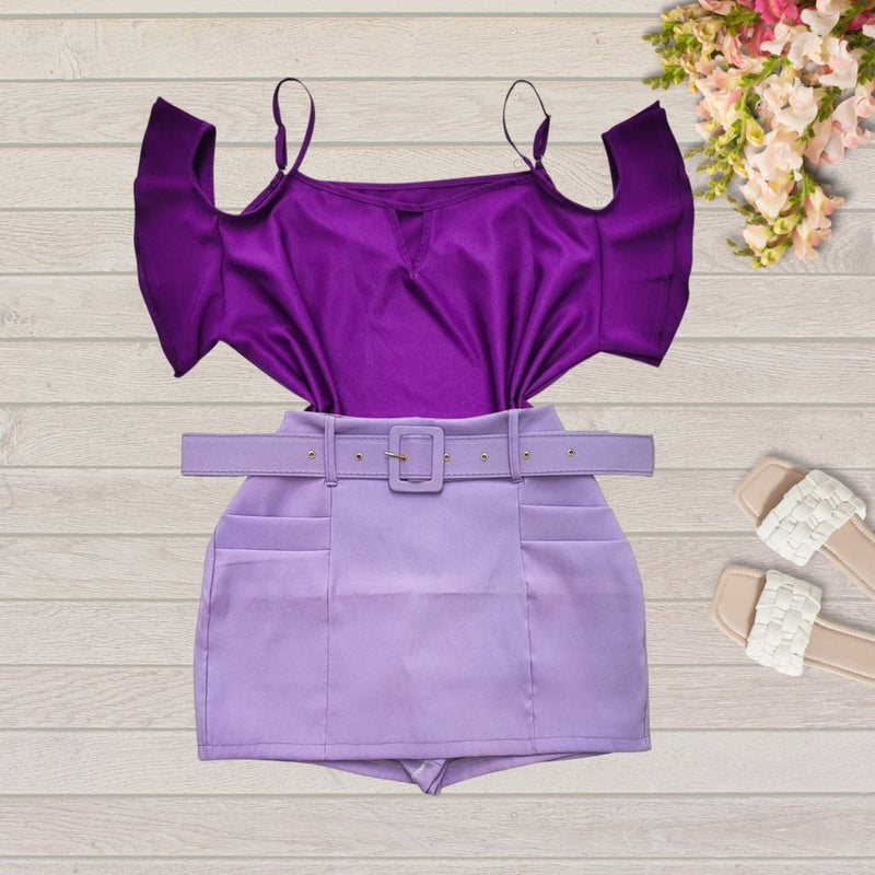 Conjunto Plus Size Blusa Short Roupas Femininas GG 0062