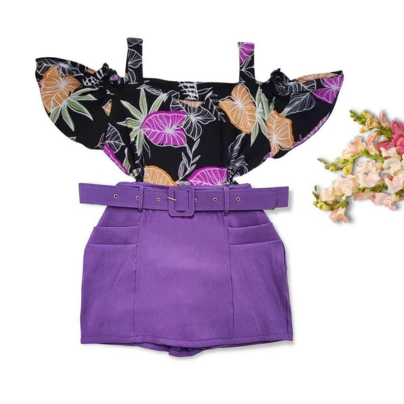 Conjunto Plus Size Blusa Short Roupas Femininas GG 0062