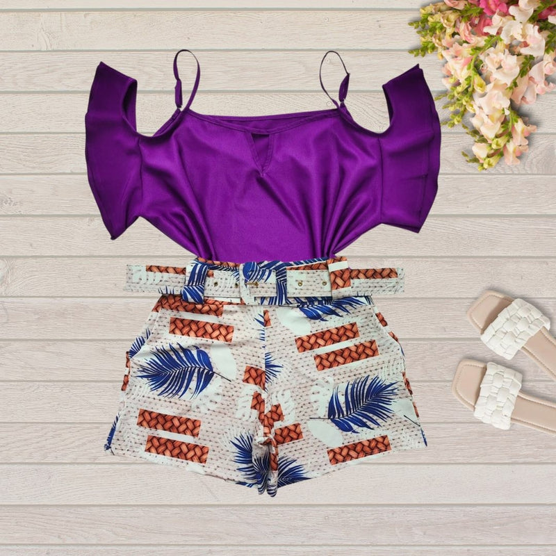 Conjunto Plus Size Blusa Short Roupas Femininas GG 0062
