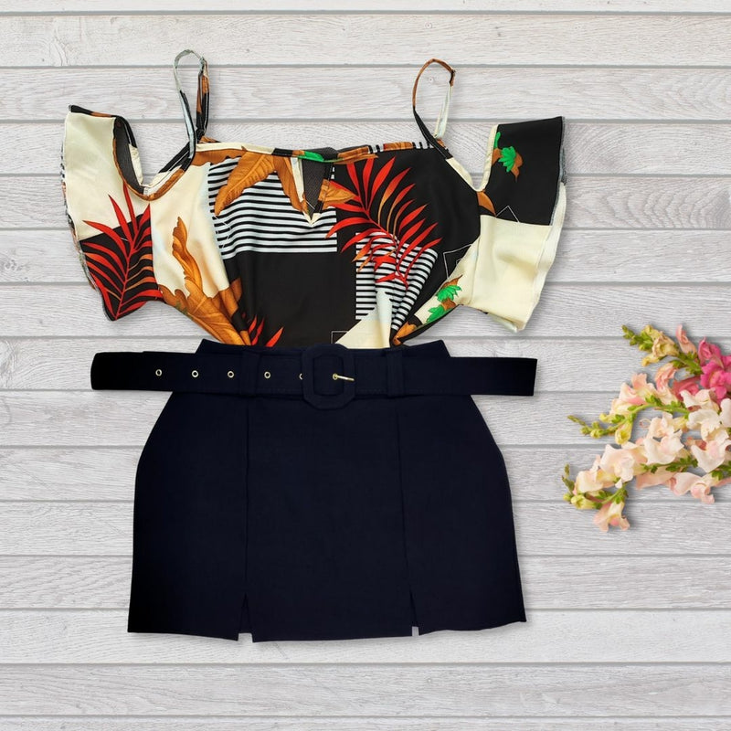 Conjunto Plus Size Blusa Short Roupas Femininas GG 0062