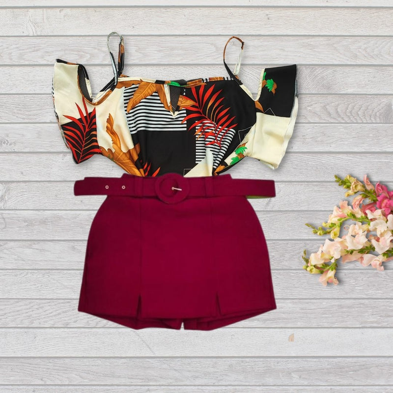 Conjunto Plus Size Blusa Short Roupas Femininas GG 0062