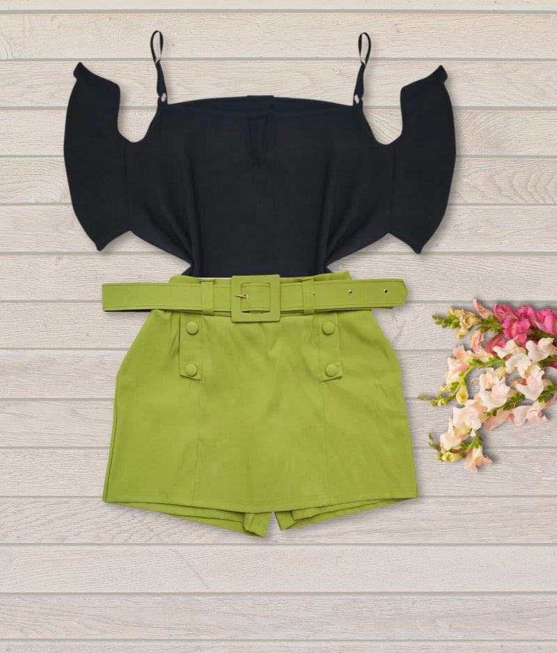 Conjunto Plus Size Blusa Short Roupas Femininas GG 0062
