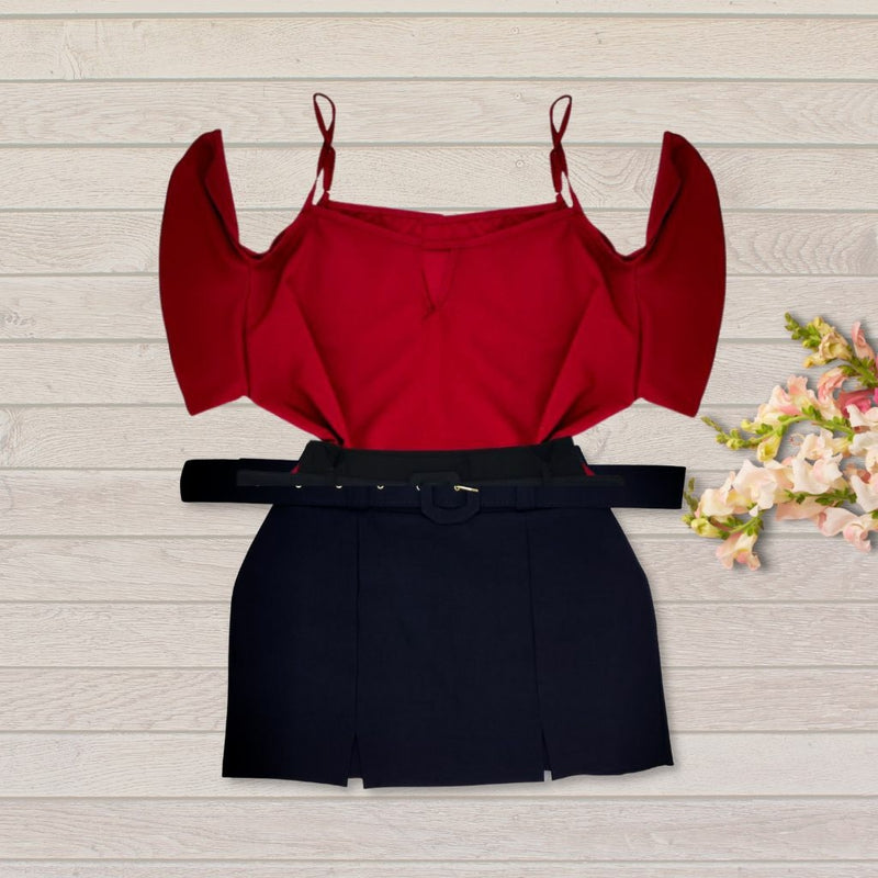 Conjunto Plus Size Blusa Short Roupas Femininas GG 0062